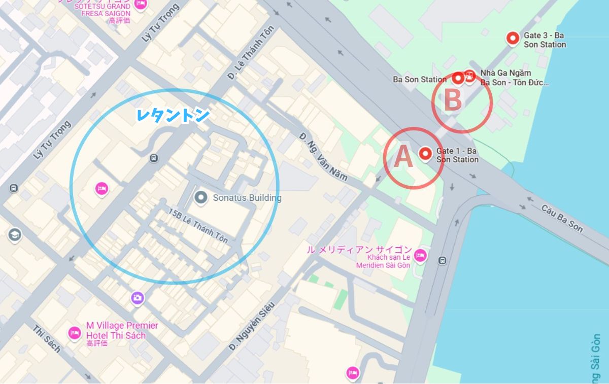 駅名:Ba Sonの出入り口