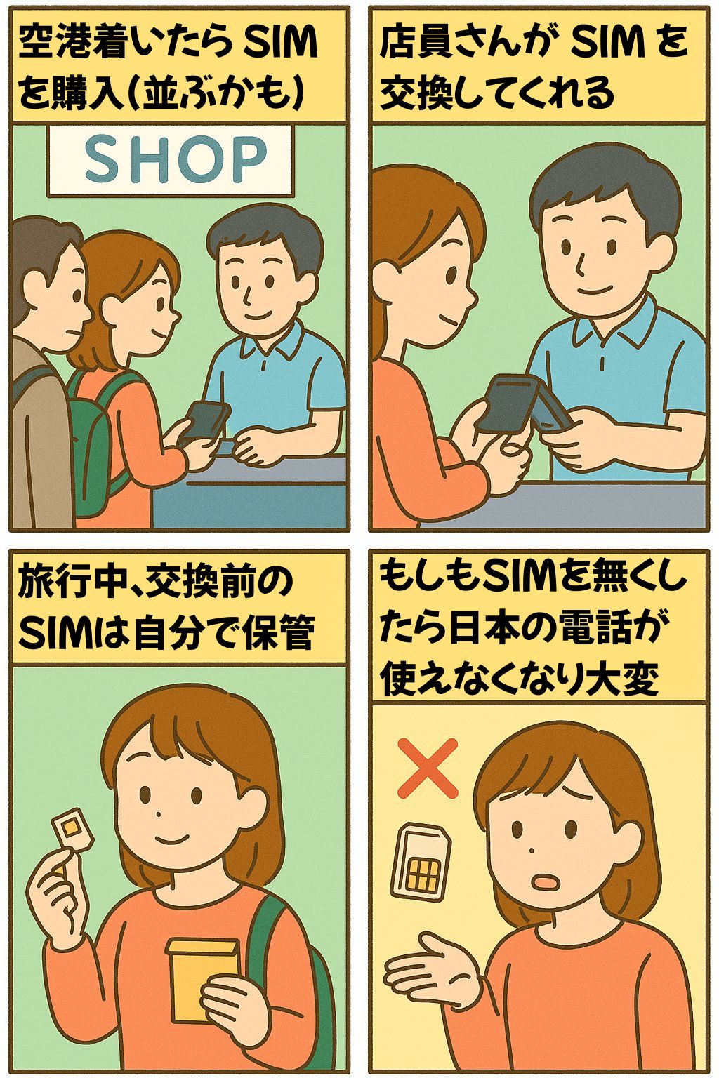 従来型の SIM交換 を利用する場合
