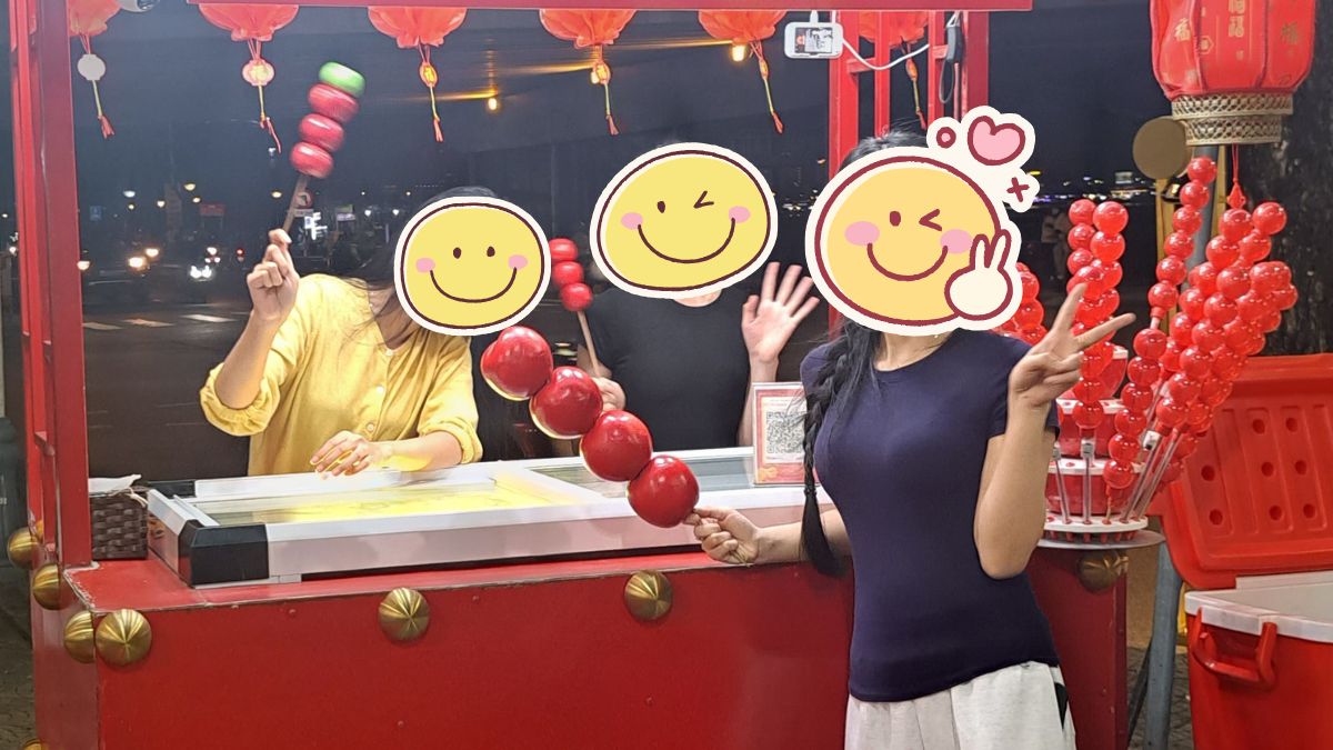 入り口入って直ぐの飴を売っているお姉さんたち