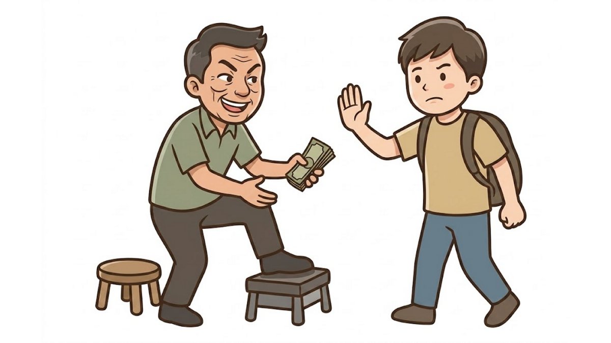靴磨きボッタ対策