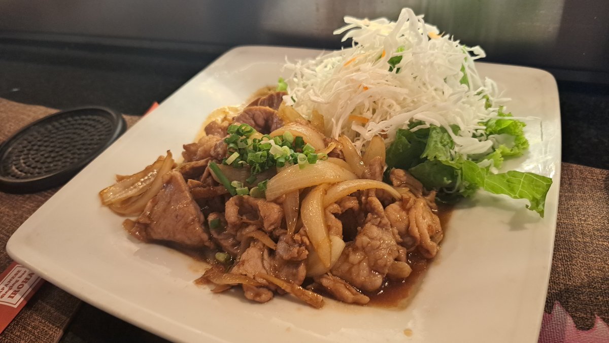 いろはレストランの豚の生姜焼き