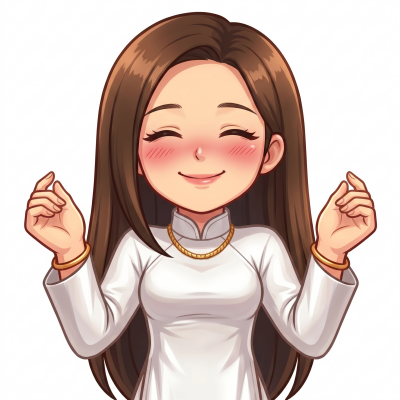 嬉しそうなベトナム人女性