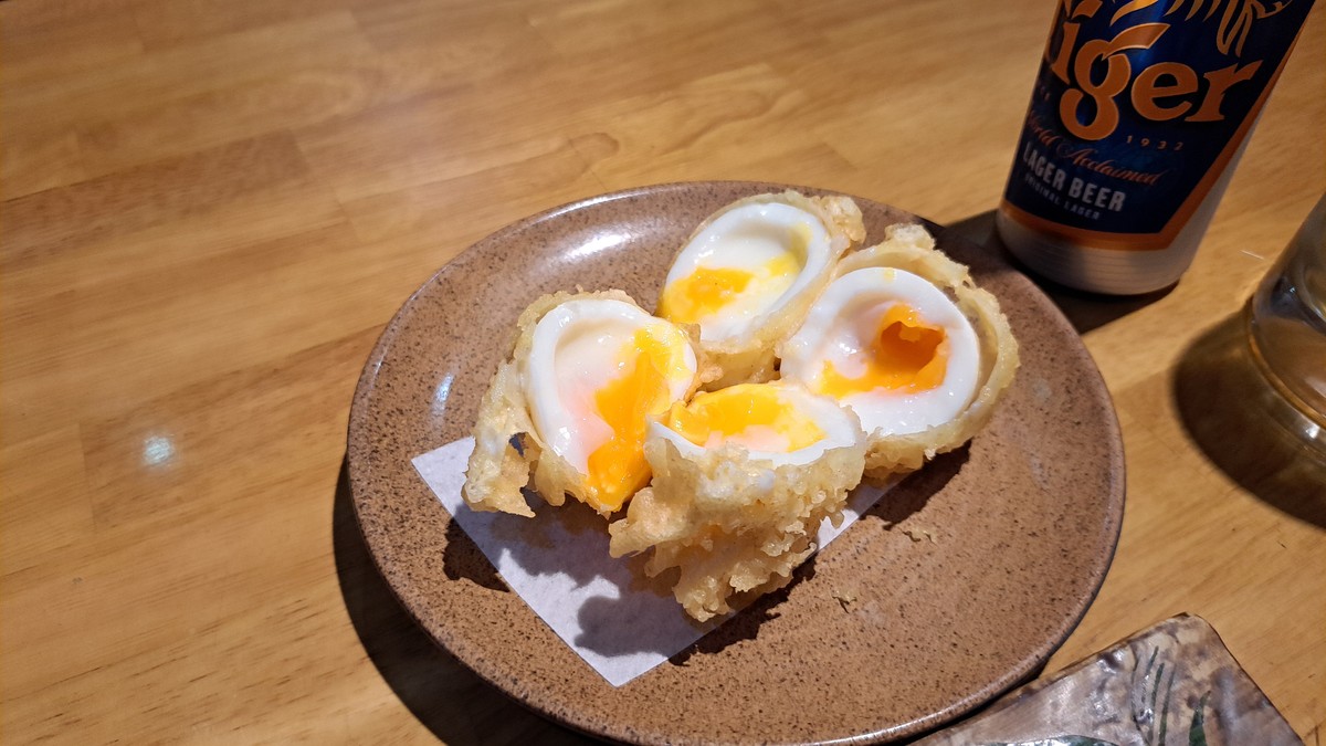 とろとろ半熟卵天ぷら