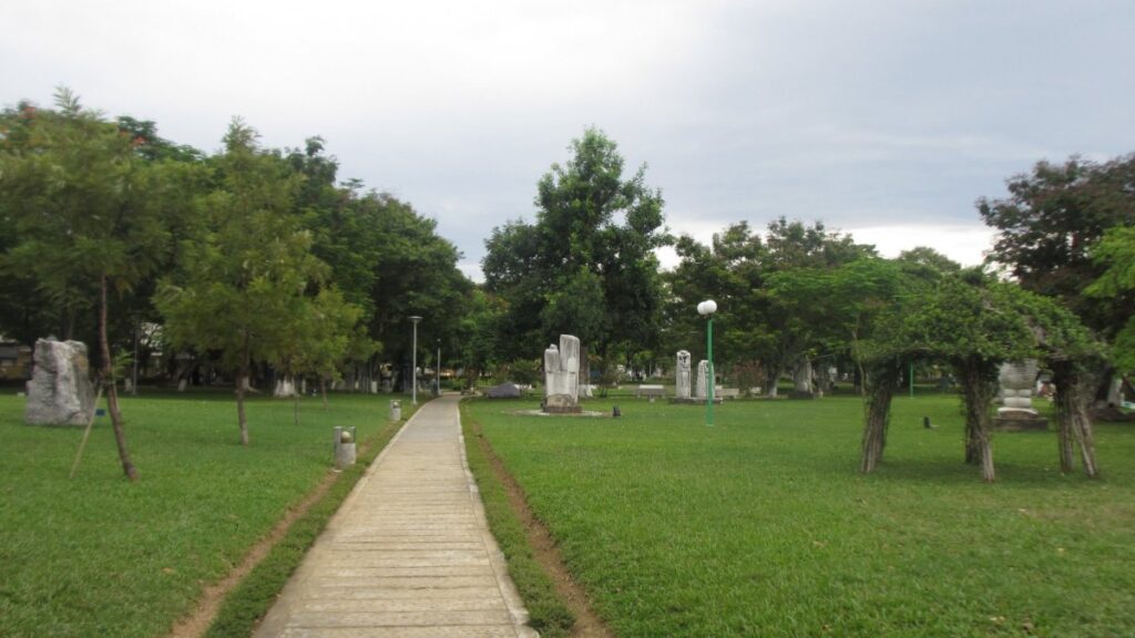 フォン川沿いの憩いの公園